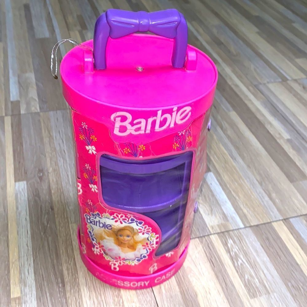 Barbie pink purse accessories tote bag 90s Barbie Accessory Case Mattel toys - Picture 12 of 12
